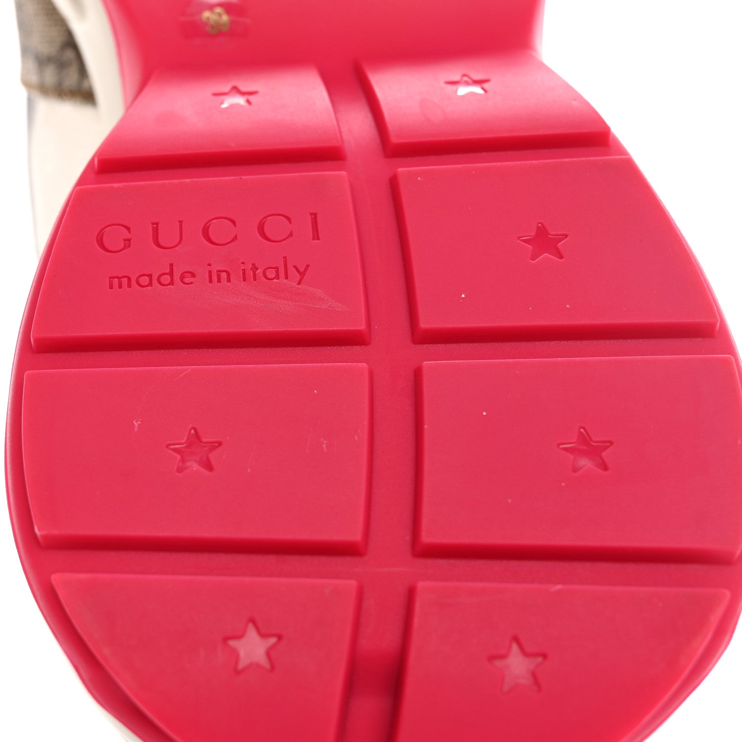 Gucci GG Supreme Monogram Mix Monogram Womens Rhyton Sneakers 39 London Blue Beige Pale Pink 16 of 16