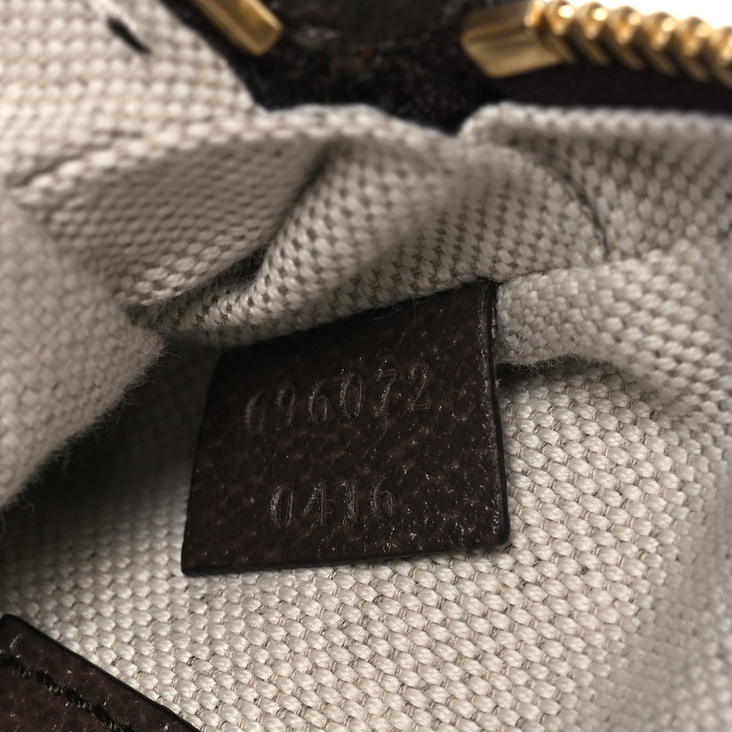 Monogram Jumbo GG Textured Dollar Calfskin Web Shoulder Bag Camel Ebony New Acero