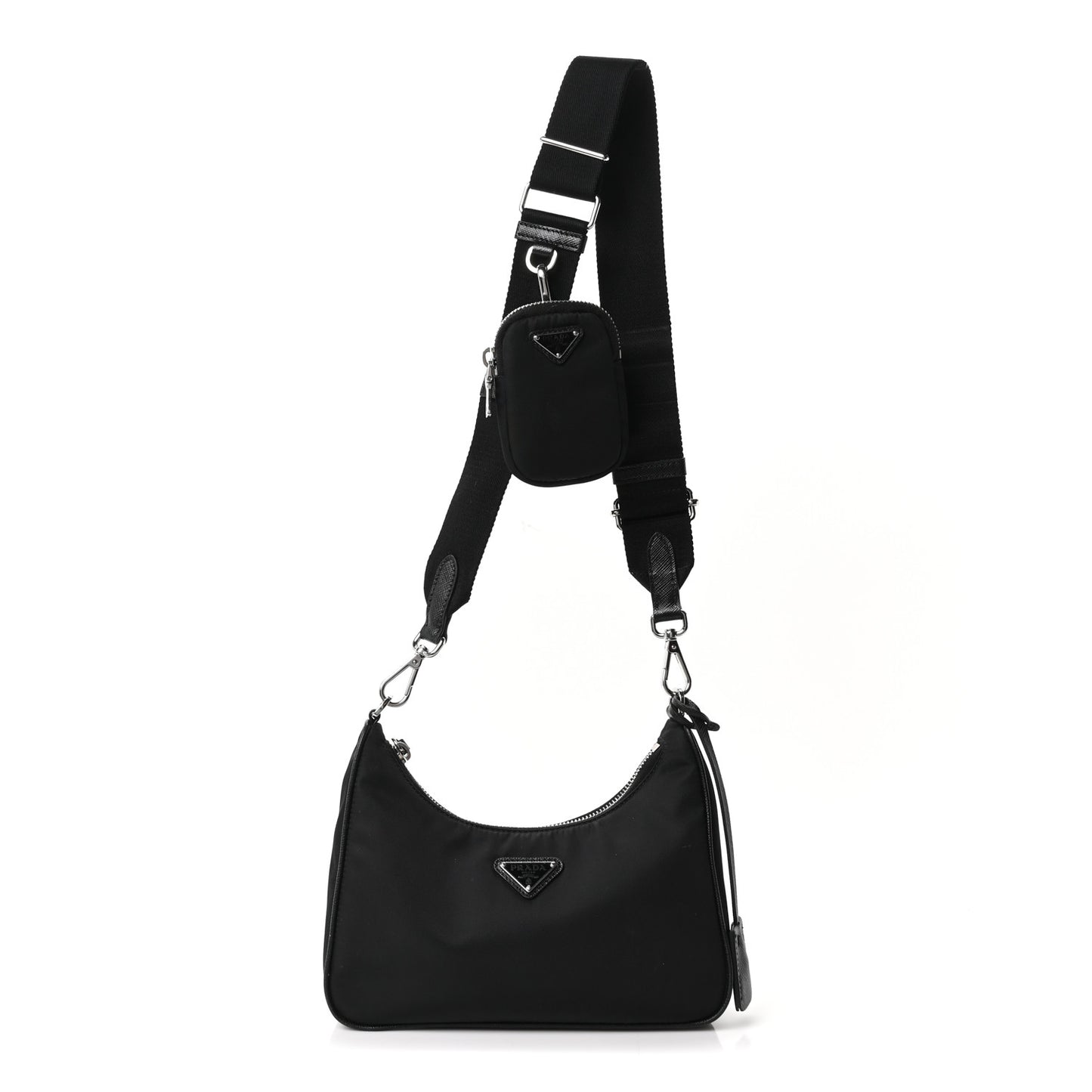 Re-Nylon Saffiano Re-Edition 2005 Shoulder Bag Black