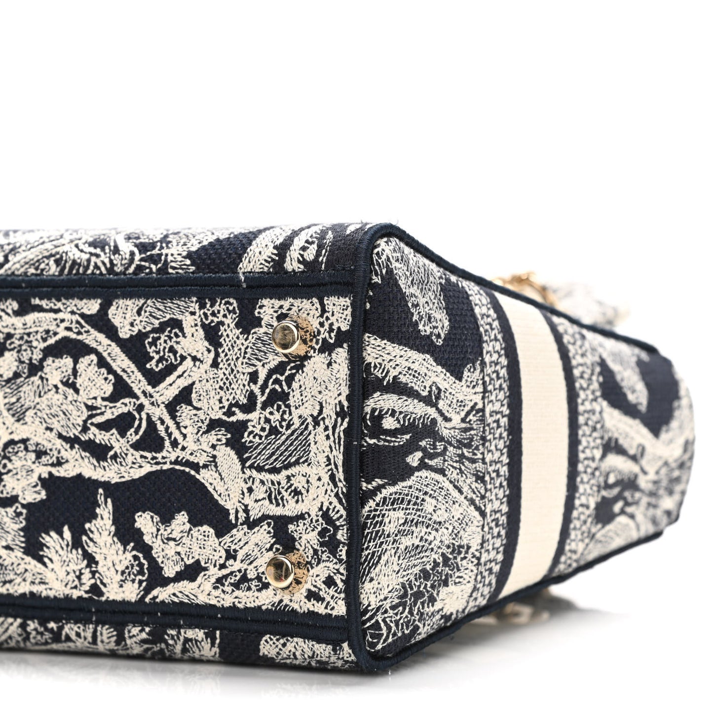 Toile de Jouy Embroidered Medium Lady D-Lite Blue