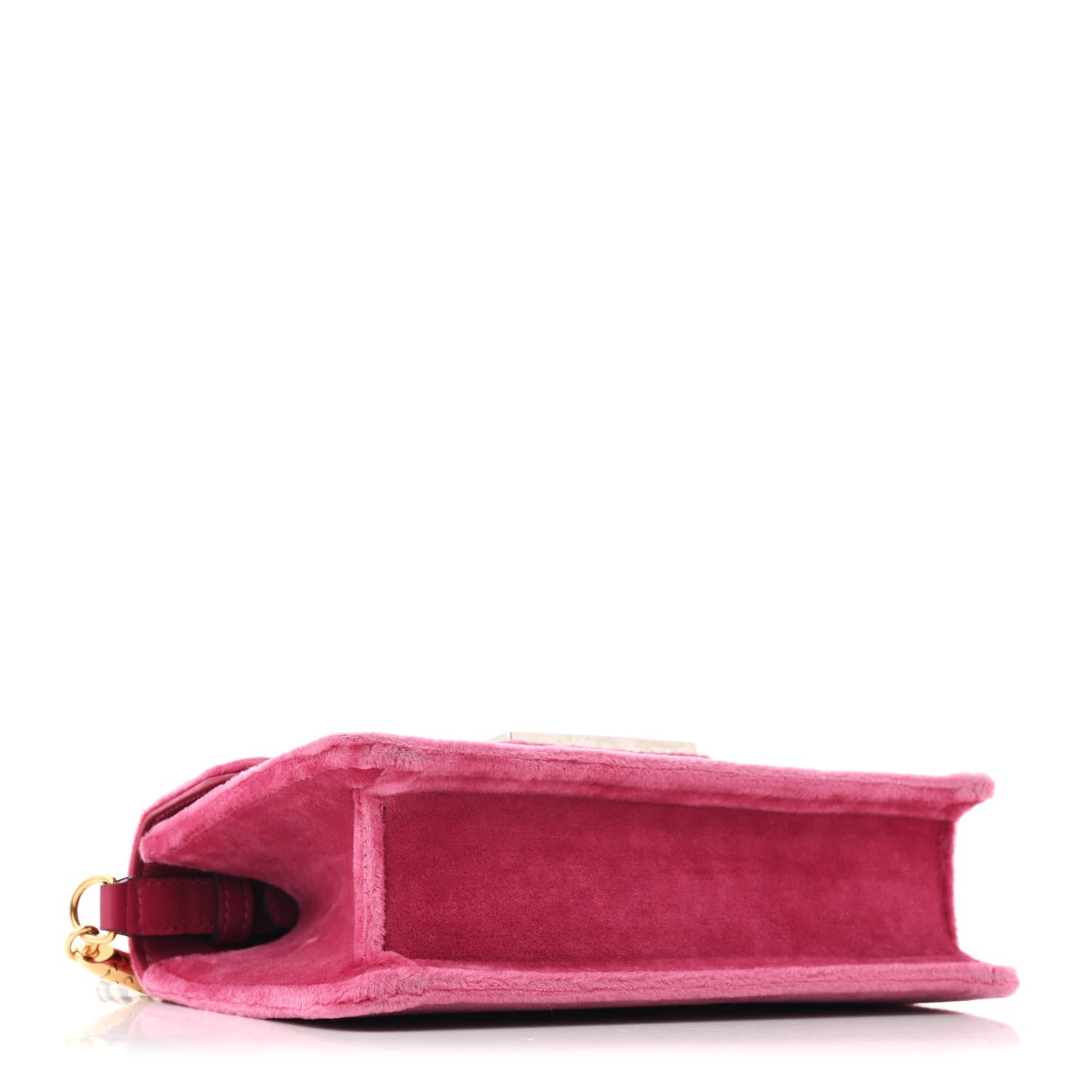 Gucci Velvet Crystal Square G Shoulder Bag Light Raspberry Rose 4 of 12