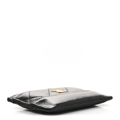 Chanel Aged Calfskin Quilted Gabrielle Card Holder Black 4 of 9