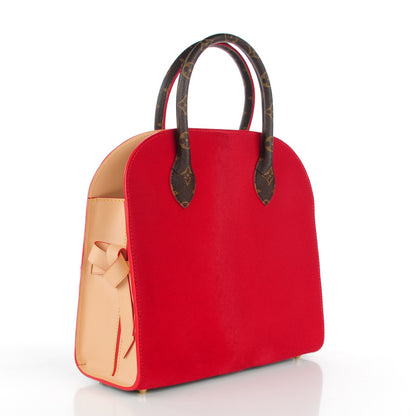Louis Vuitton Monogram Calf Hair Spikes Iconoclasts Christian Louboutin Tote Red 3 of 7