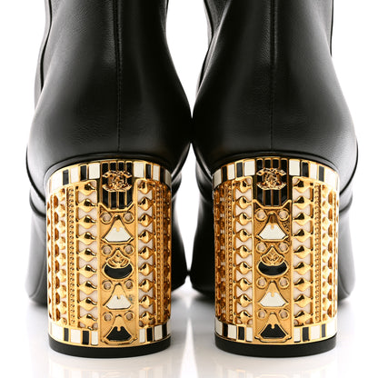 Chanel Lambskin Cap Toe Metiers D'Art High Boots 38 Black 6 of 10