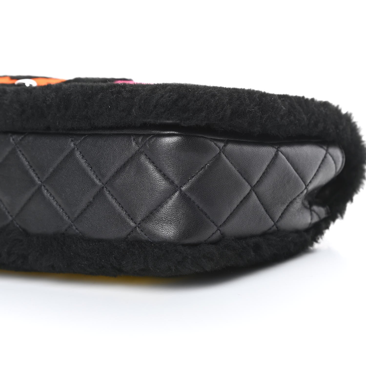 Chanel Shearling Lambskin Medium Chanel 100% Flap Black 10 of 14
