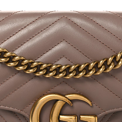 Gucci Calfskin Matelasse Small GG Marmont Shoulder Bag Porcelain Rose 8 of 12