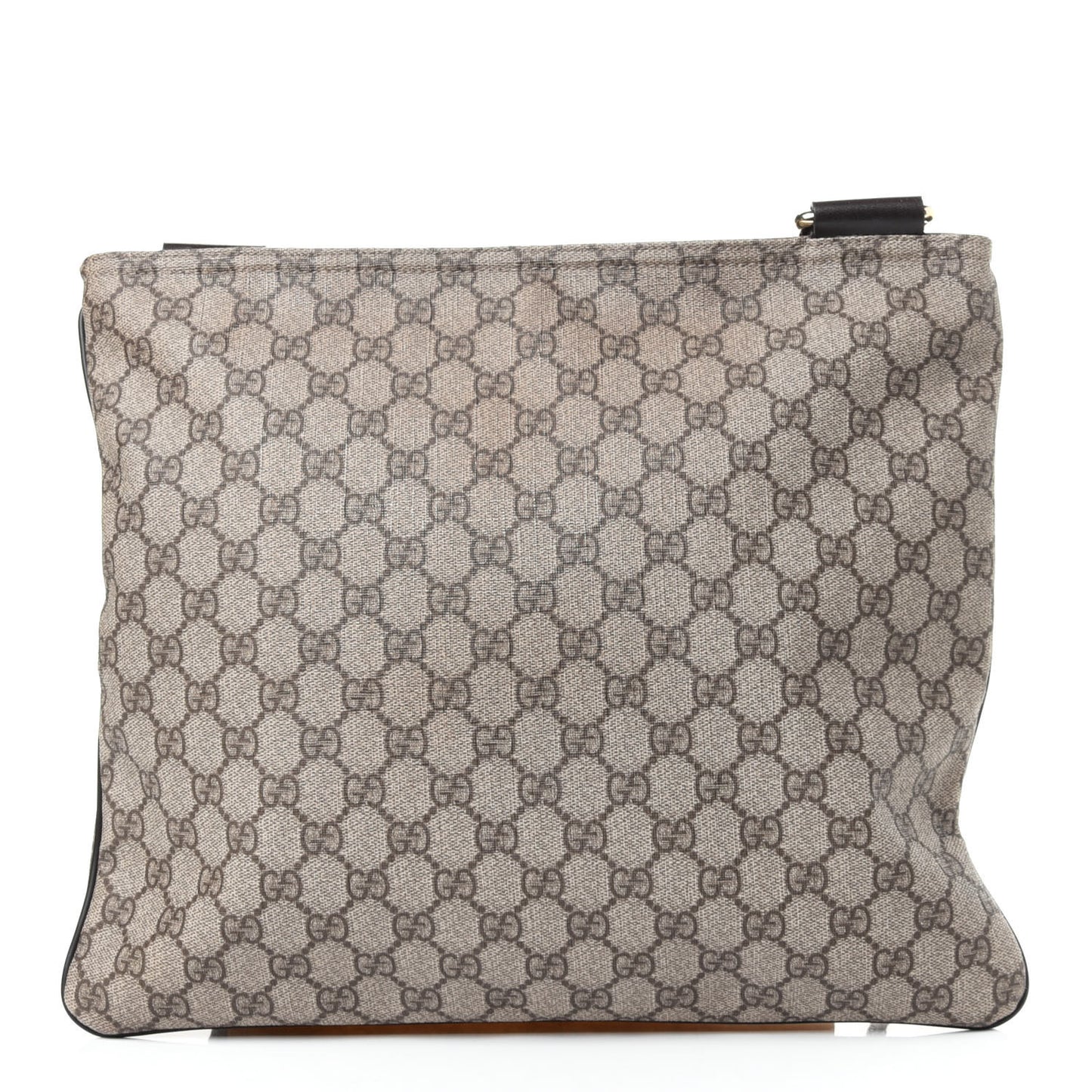 GG Supreme Monogram Medium Flat Messenger Bag Dark Brown