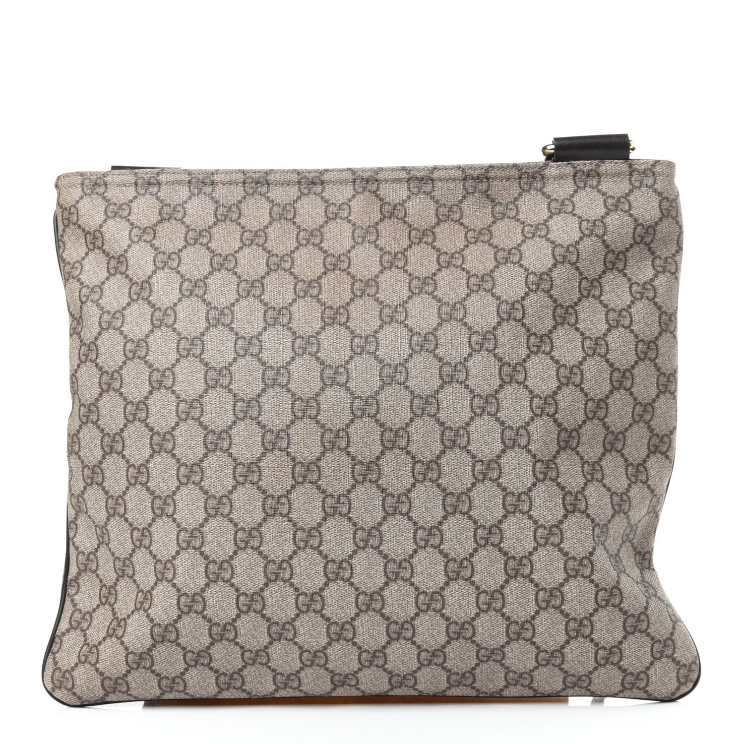 Gucci GG Supreme Monogram Medium Flat Messenger Bag Dark Brown 2 of 6