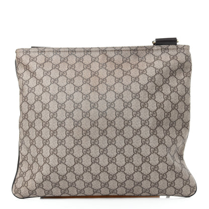 Gucci GG Supreme Monogram Medium Flat Messenger Bag Dark Brown 2 of 6