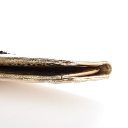 Chanel Metallic Calfskin Quilted Reissue Yen Wallet Gold 14 of 15