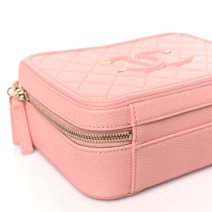 Chanel Caviar Quilted Medium CC Filigree Vanity Case Rose Pink 8 of 10