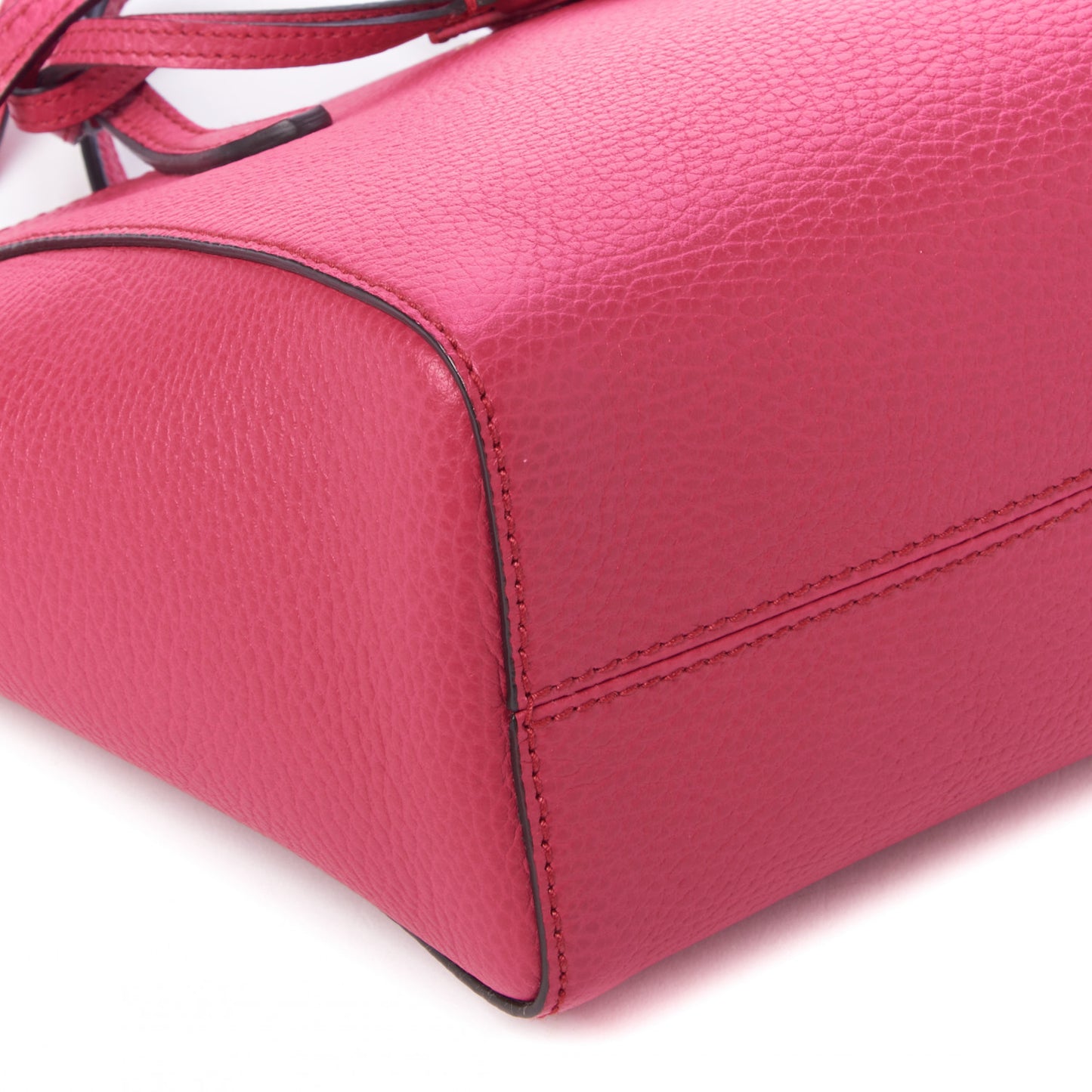 Dollar Calfskin Mini Swing Top Handle Bag Blossom