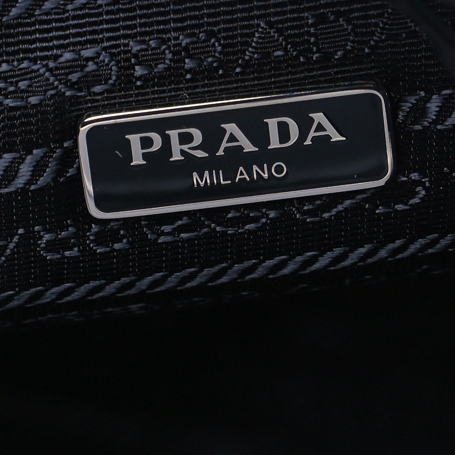Prada Saffiano Tessuto Nylon Vela Bucket Wristlet Black 6 of 9