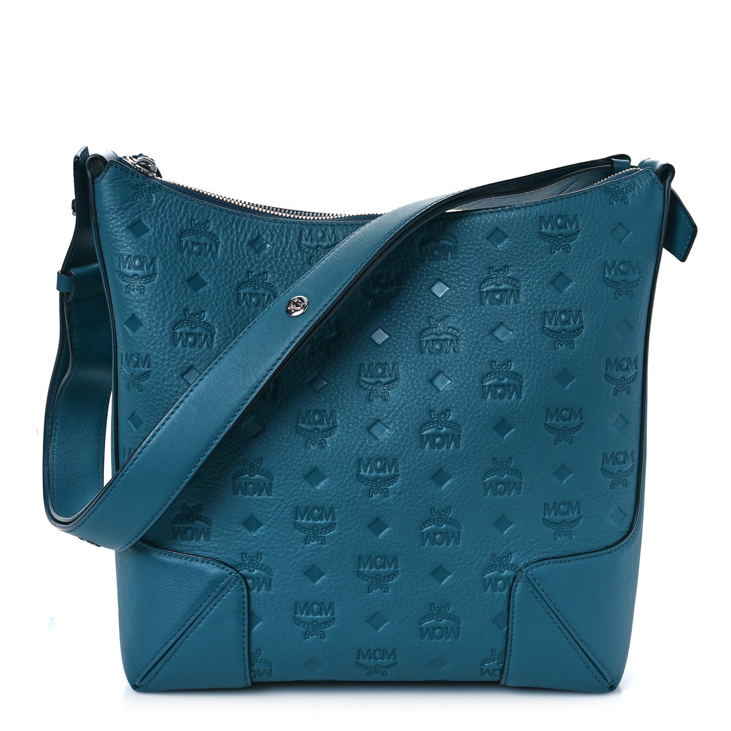 Calfskin Ottomar Monogram Medium Klara Hobo Teal