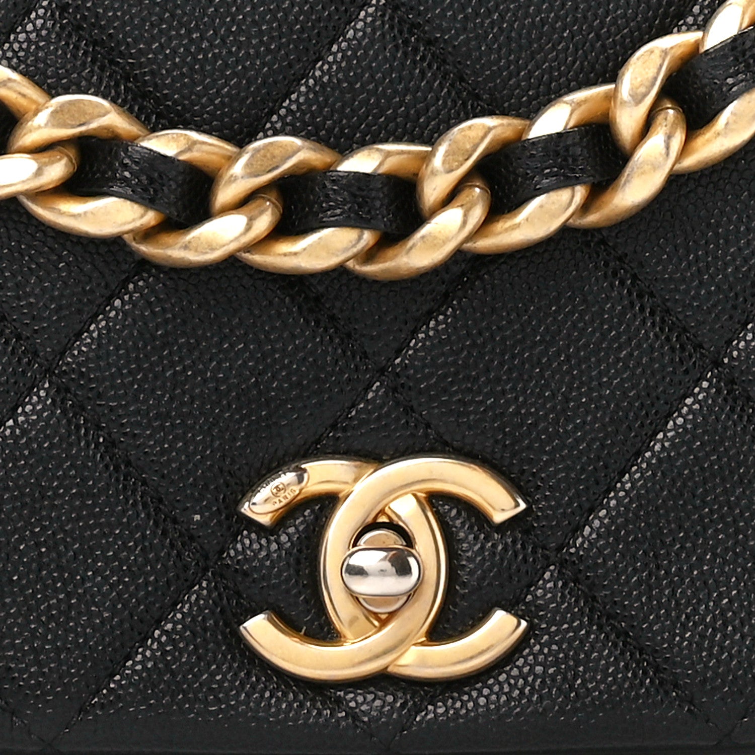 Chanel Caviar Quilted Small Fashion Therapy Flap Bag Black 9 of 11