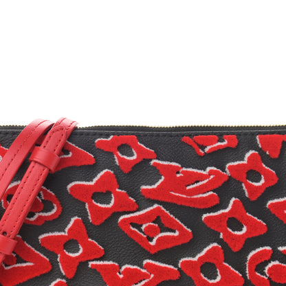 Louis Vuitton X UF Tufted Monogram Pochette Accessories Black Red 8 of 11