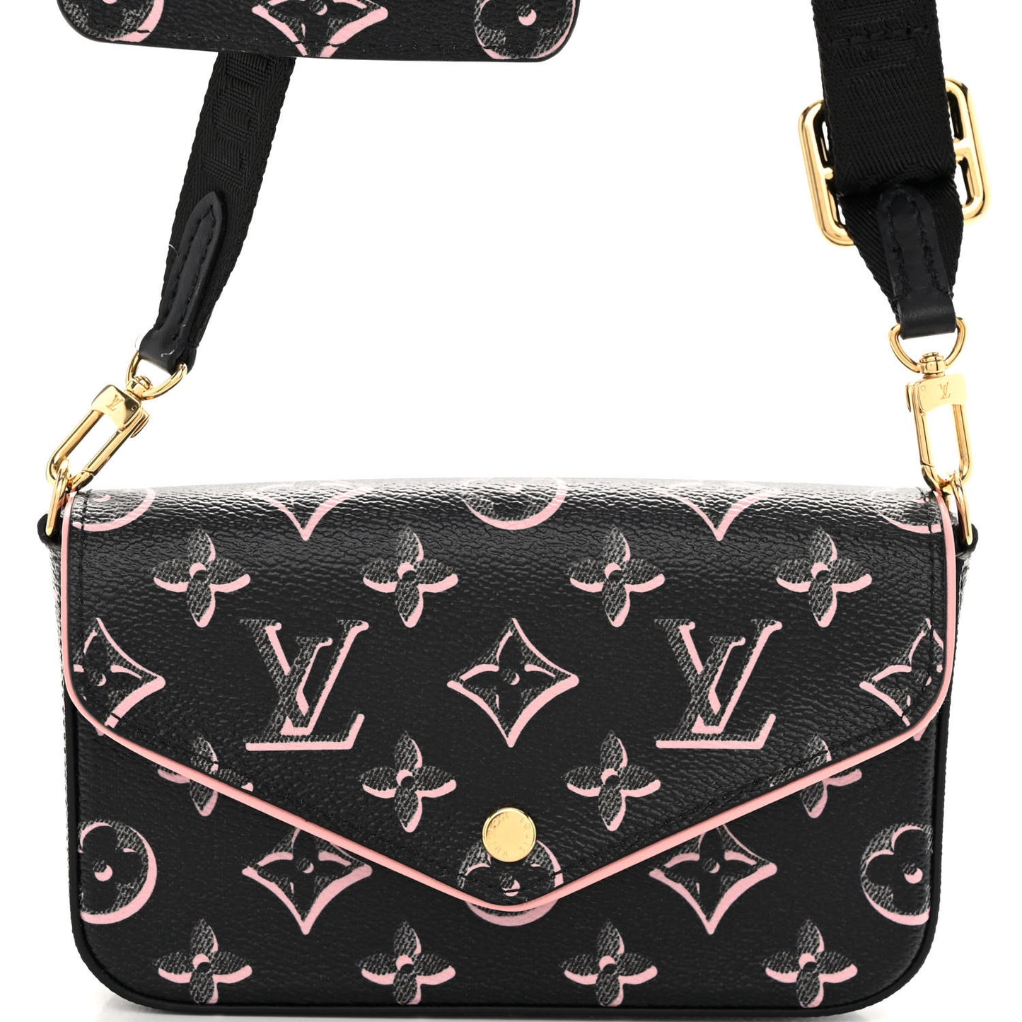 Monogram Fall For You Felicie Strap & Go Black