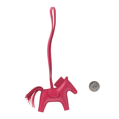 Hermes Milo Lambskin Grigri Rodeo Horse Bag Charm PM Rose Mexico 2 of 4