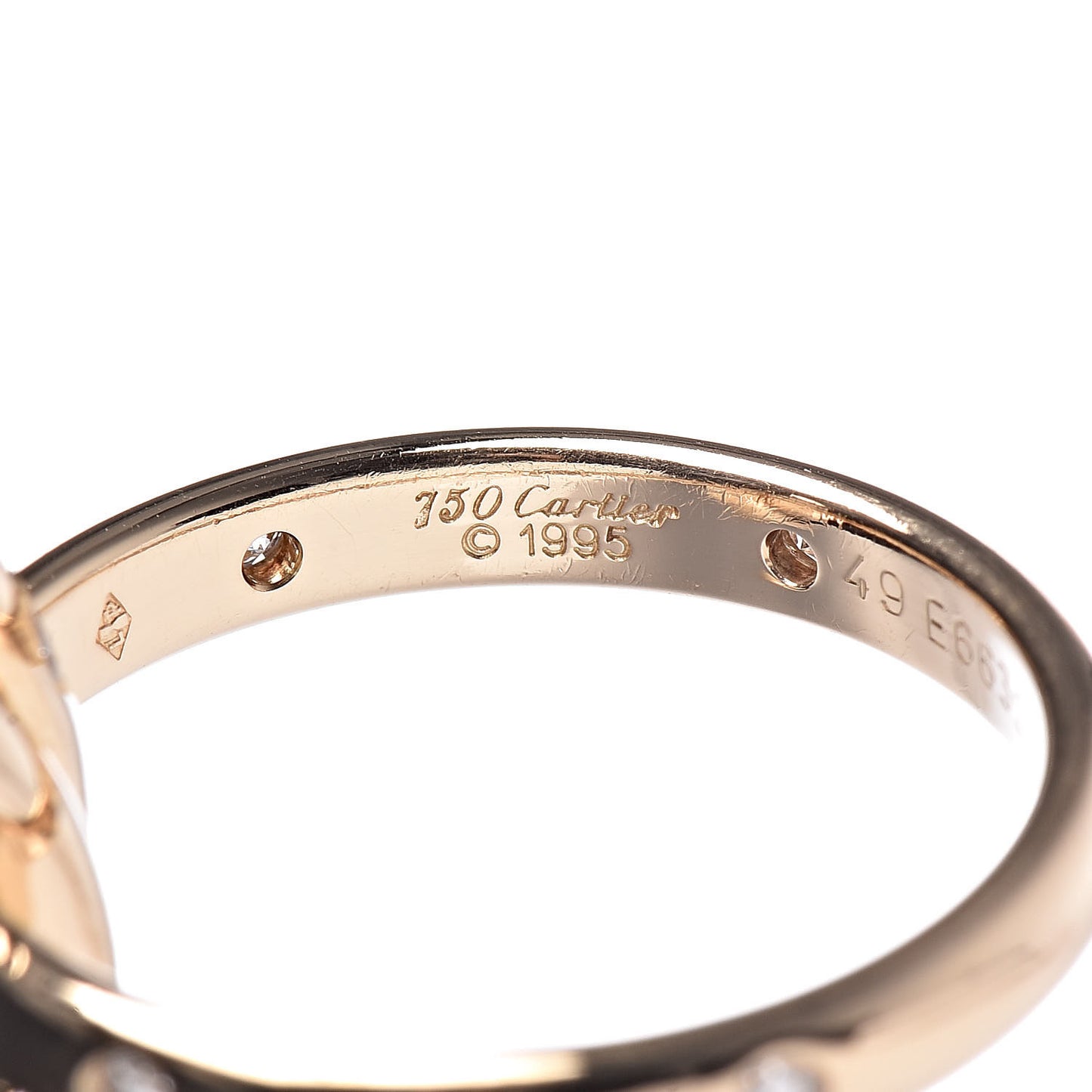 18K Yellow Gold Diamond Constellation Trinity Ring 49 4.75