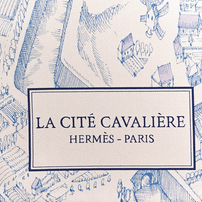 Hermes Silk La Cite Cavaliere Scarf 90 Rose The Blue Jean 4 of 4