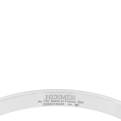 Hermes 18K White Gold Diamond PM Kelly Pave Bracelet SH 3 of 4