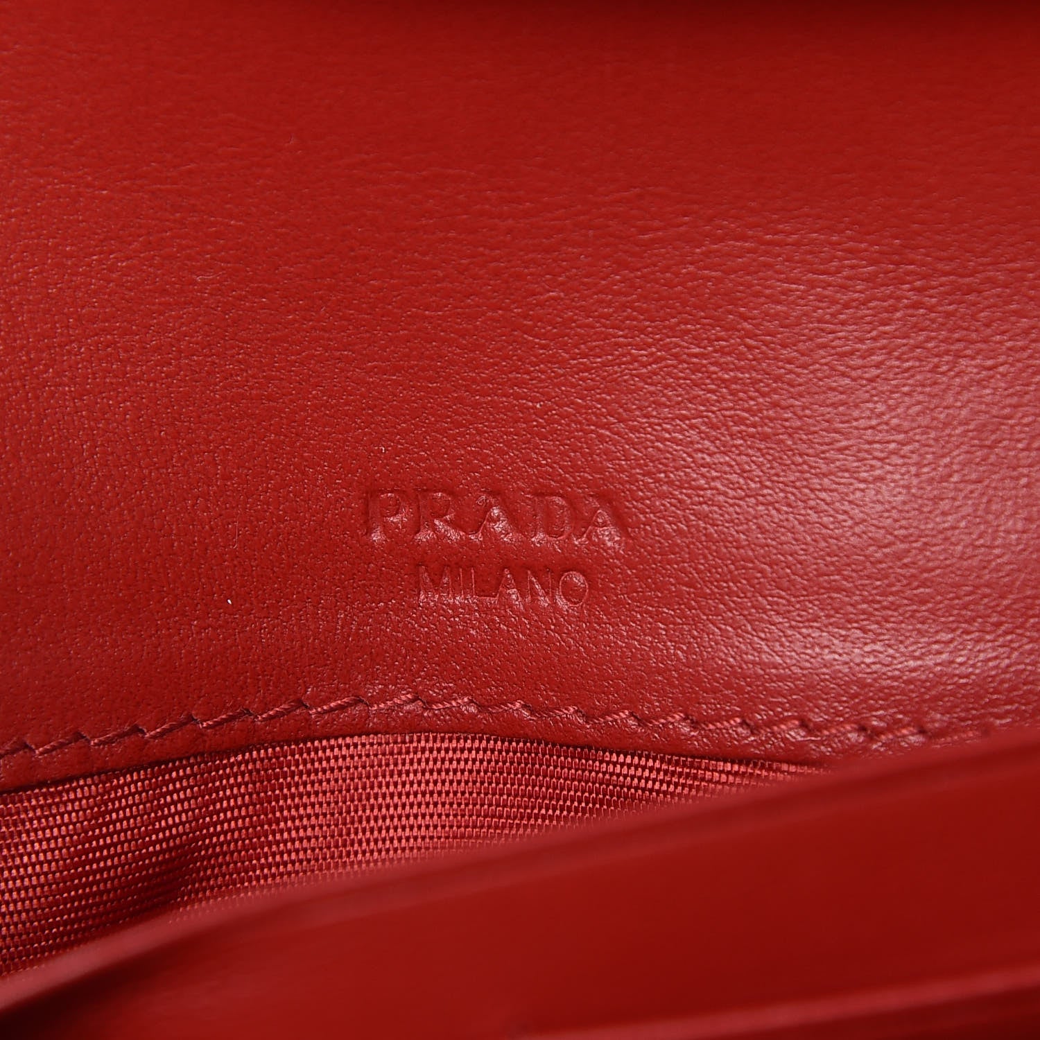 Prada Soft Calf Quilted Continental Flap Wallet Fuoco 7 of 9