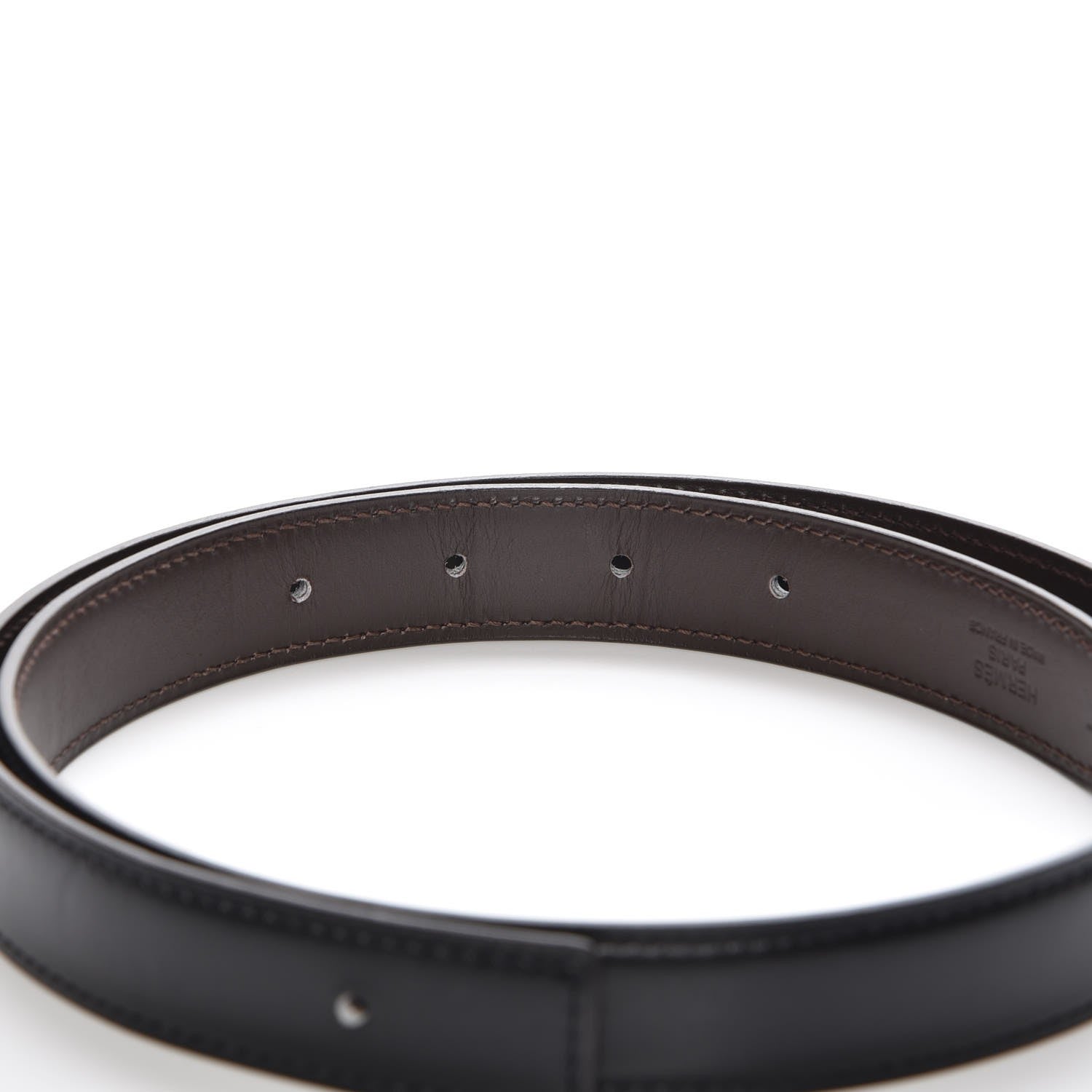 Hermes Box Chamonix 24mm Belt Strap 75 Black Chocolate 3 of 7