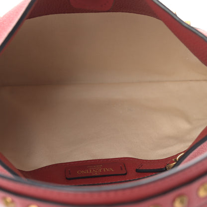 Valentino Garavani Grained Calfskin Medium Twinkle Studs Hobo Rosso Valentino 4 of 8