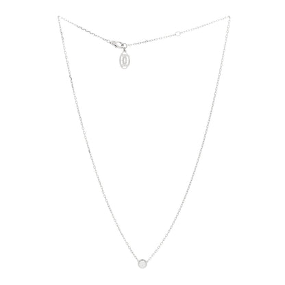 Cartier 18K White Gold Diamond LM D'Amour Pendant Necklace 3 of 4