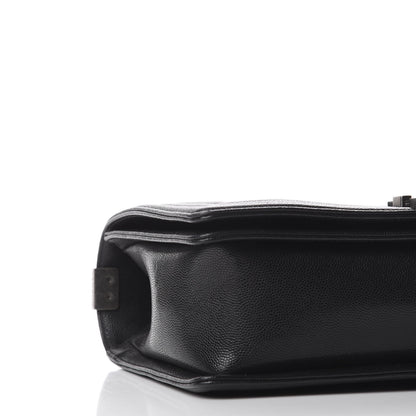 Chanel Caviar Chevron Quilted New Medium Boy Flap Black 5 of 9