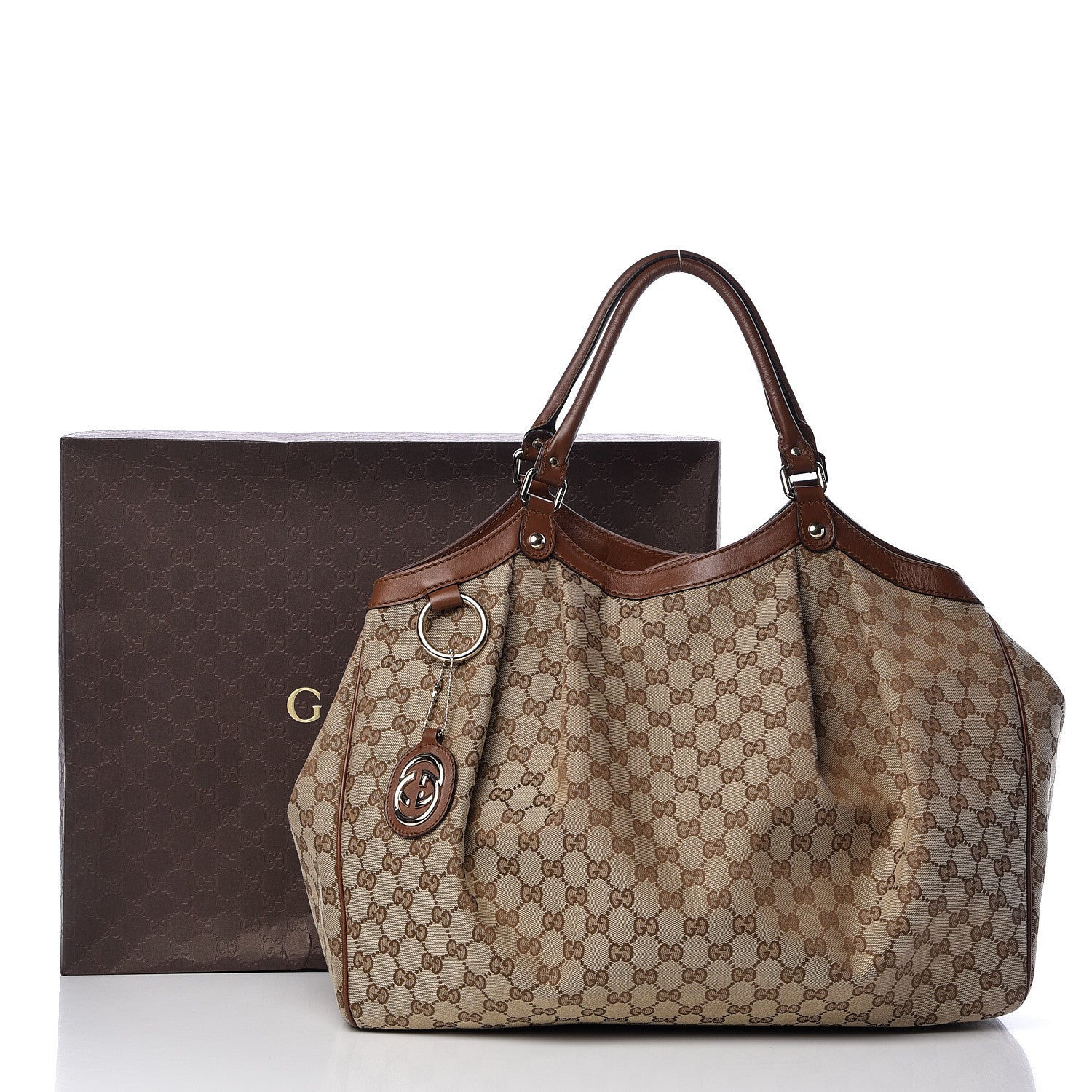 Gucci Monogram Large Sukey Tote Brown 11 of 11