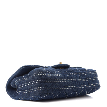 Chanel Denim Quilted Medium Denim Trip Single Flap Blue 6 of 12