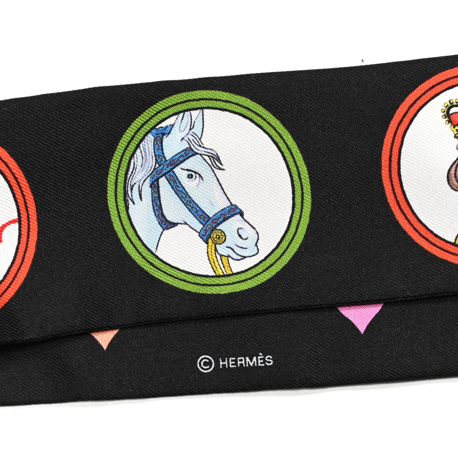 Hermes Silk Tea Time Twilly Black Rouge Multicolor 3 of 4