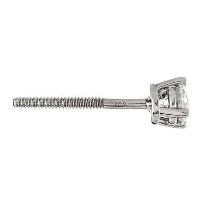 Tiffany Platinum Diamond .34ctw Solitaire Earrings 5 of 6