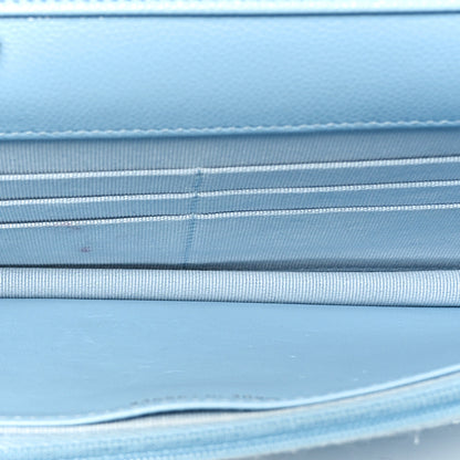 Chanel Caviar Quilted Wallet on Chain WOC Light Blue 5 of 13