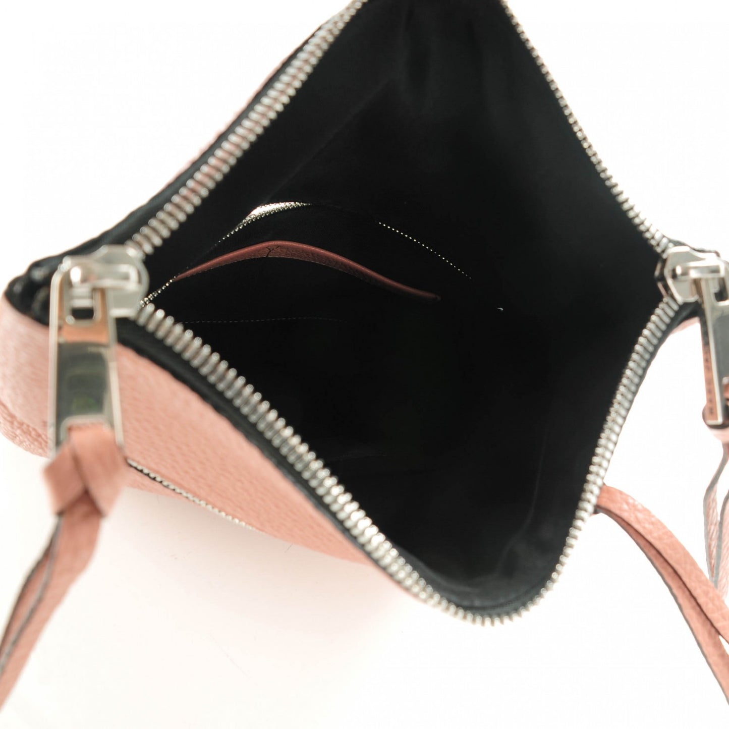 Grained Calfskin Mini Maverick Foldover Top Crossbody Pink