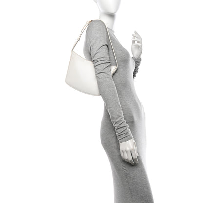 Celine Shiny Calfskin Medium Croque Bag Artic White 2 of 18