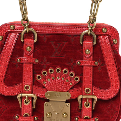 Louis Vuitton Monogram Velours Alligator Gracie PM Rouge 7 of 10