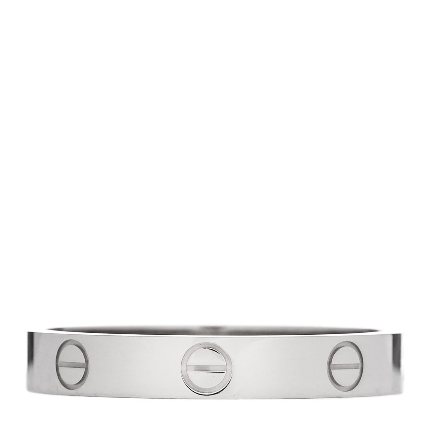 18K White Gold 3.5mm LOVE Wedding Band Ring 63 10.25