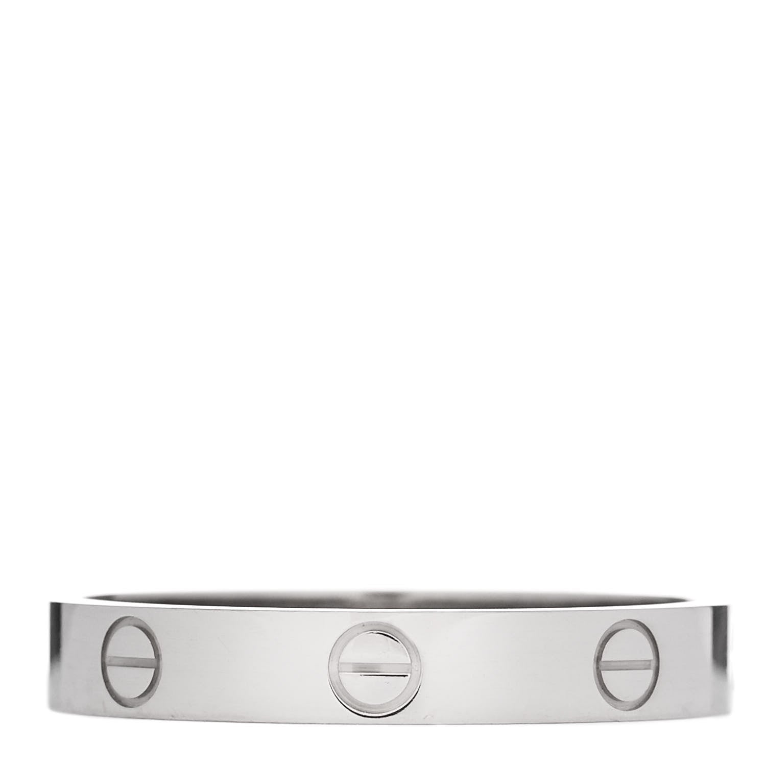 Cartier 18K White Gold 3.5mm LOVE Wedding Band Ring 63 10.25 3 of 5