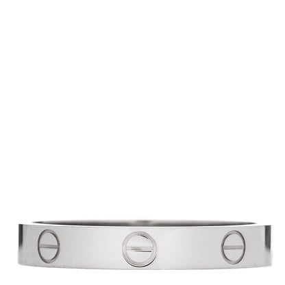 Cartier 18K White Gold 3.5mm LOVE Wedding Band Ring 63 10.25 3 of 5