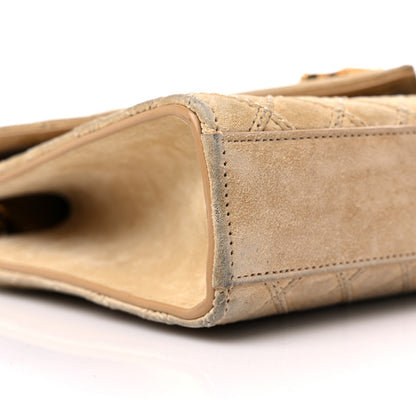 Saint Laurent Suede Mixed Matelasse Triquilt Medium Monogram Envelope Satchel Sea Salt 7 of 14