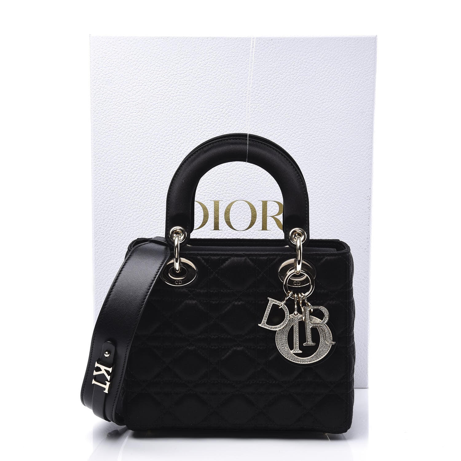 Christian Dior Satin Swarovski Crystal Cannage My ABC Lady Dior Black 10 of 10