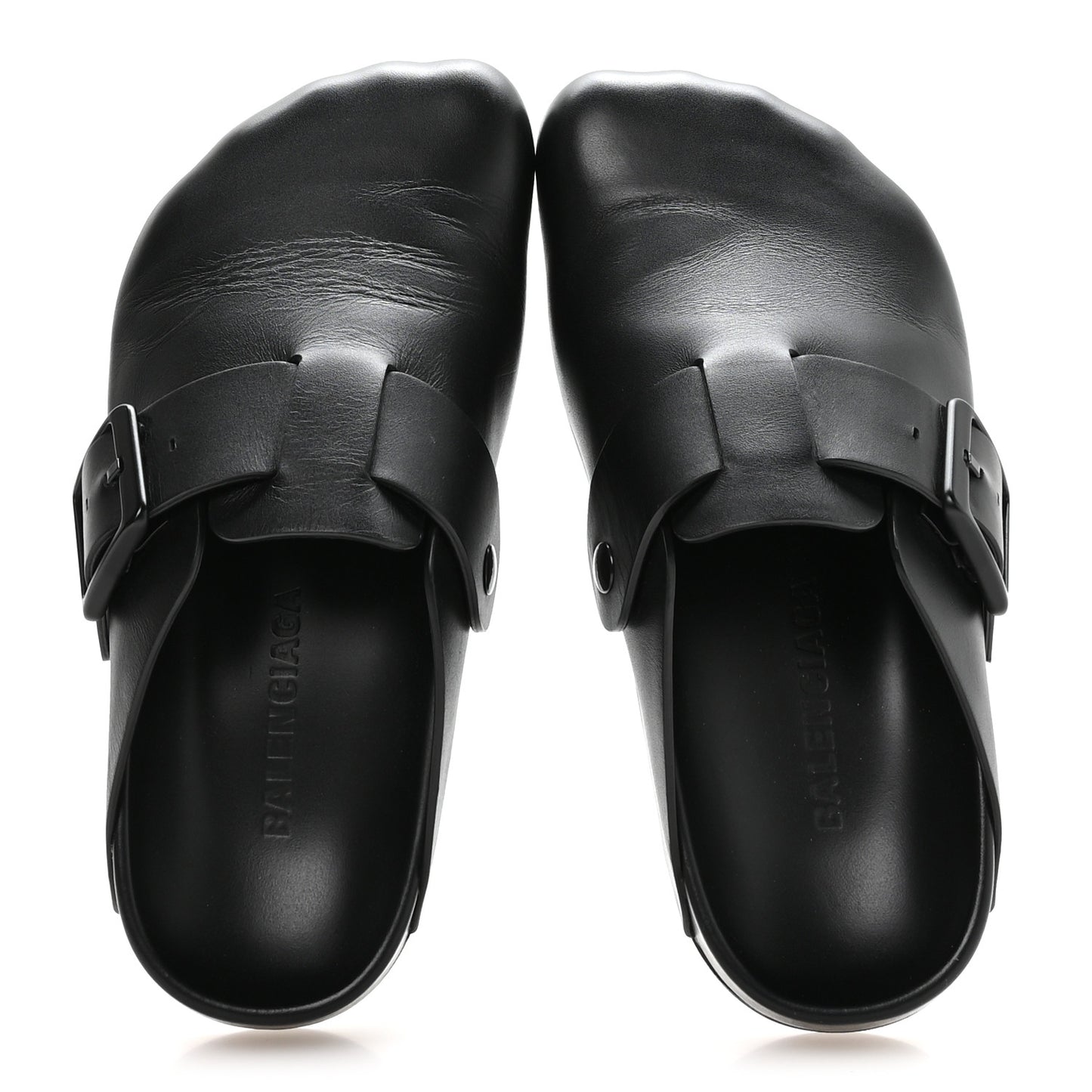 Matte Calfskin Sunday Mules 38 Black
