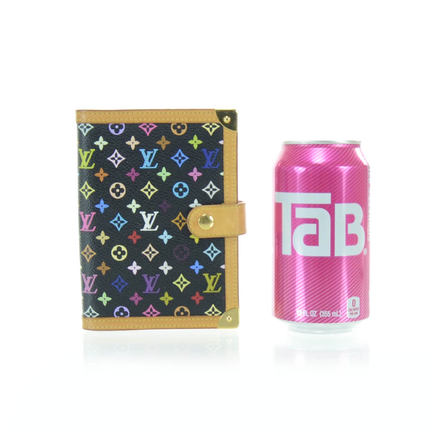 Monogram Multicolor Small Ring Agenda Cover Black