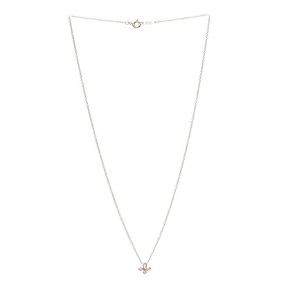 Tiffany 18K Rose Gold Diamond Fleur de Lis Pendant Necklace 3 of 5