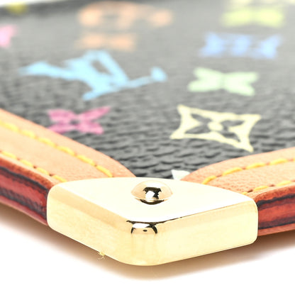 Louis Vuitton Monogram Multicolor Key Pouch Black 8 of 9