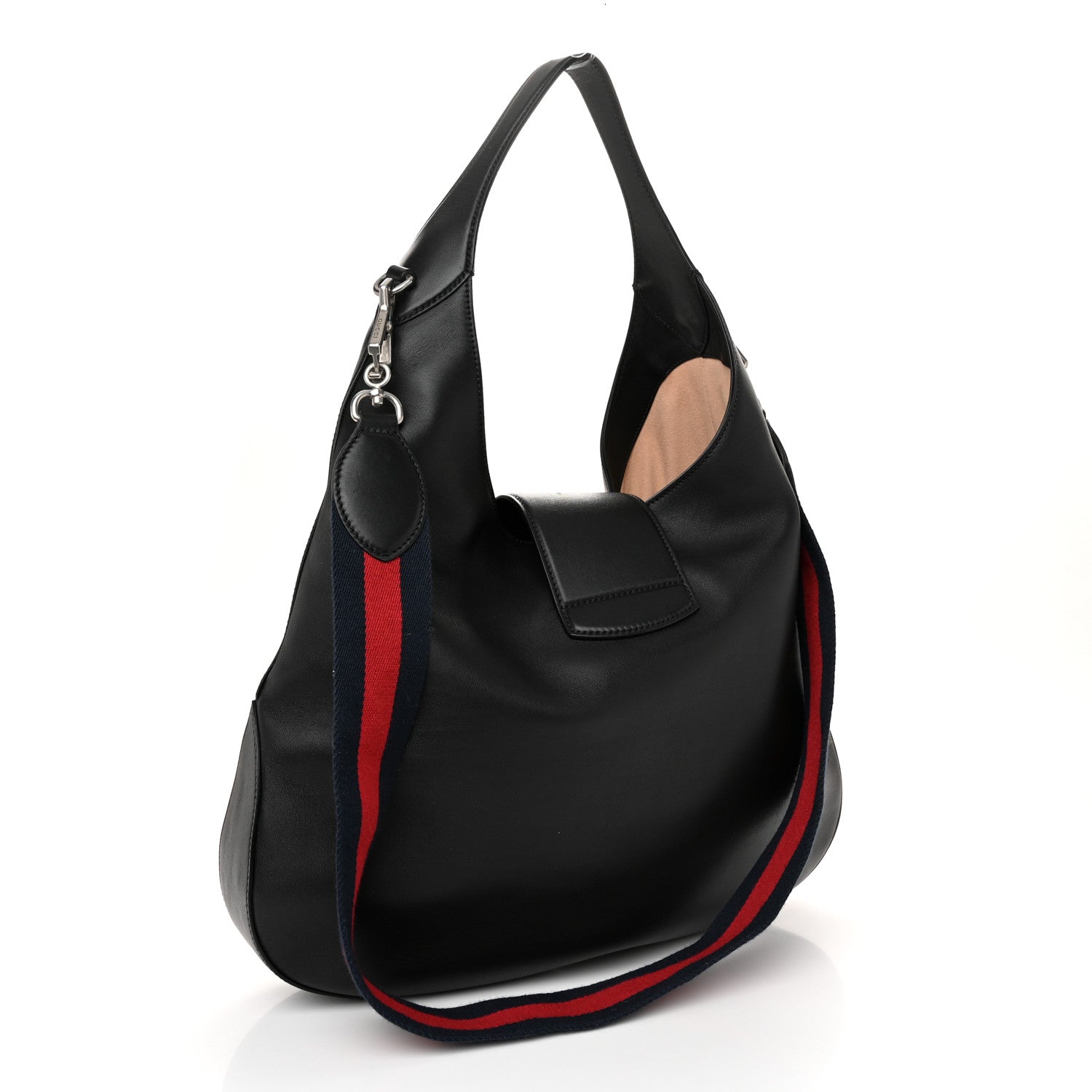 Gucci Calfskin Web Tiger Embroidered Large Dionysus Hobo Black 3 of 11