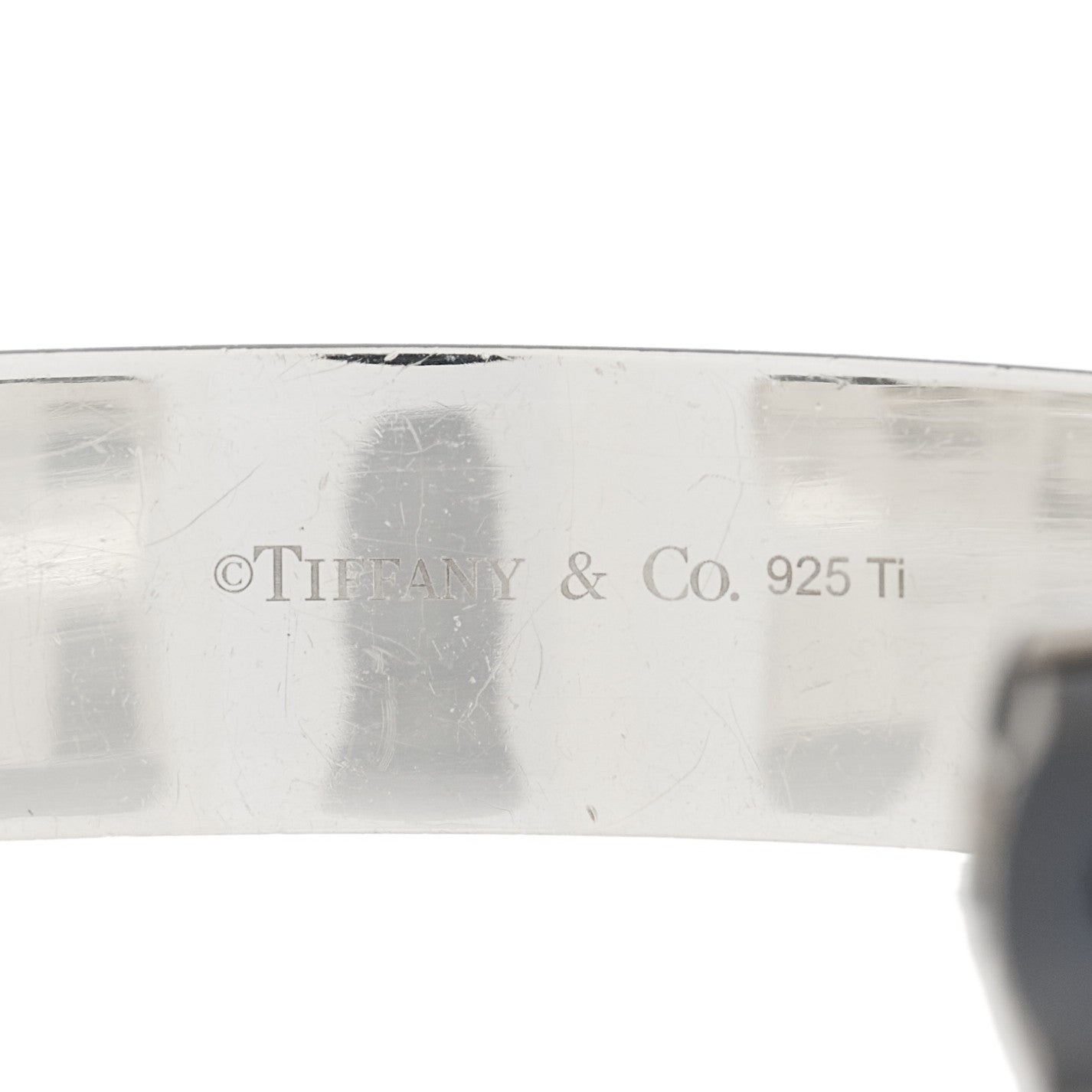 Tiffany Sterling Silver Titanium 1837 Cuff Bracelet 3 of 3