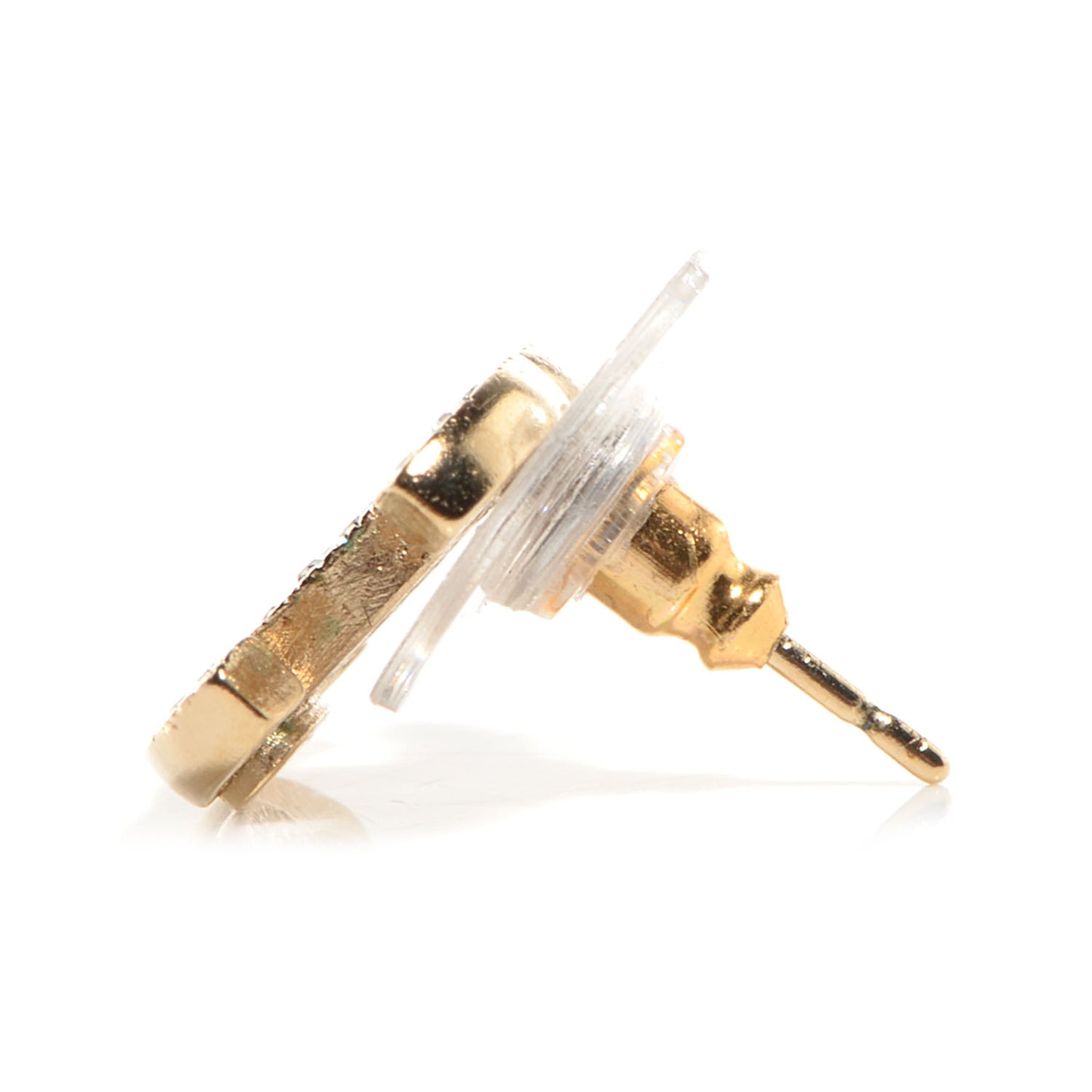 Crystal CC Earrings Gold